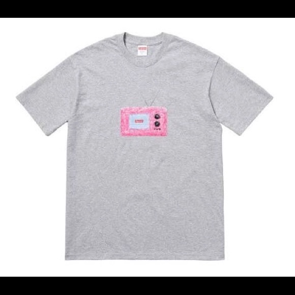 Supreme Other - Supreme TV Tee Heather Grey Graphic T Shirt SS18